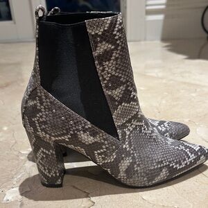 Vintage Havana Snakeskin Ankle Boots -(STUDDED)